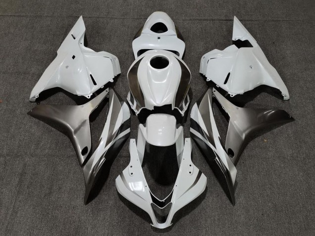 Blanc Argent Noir Brillant Carénage Moto Honda CBR600RR 2009-2012