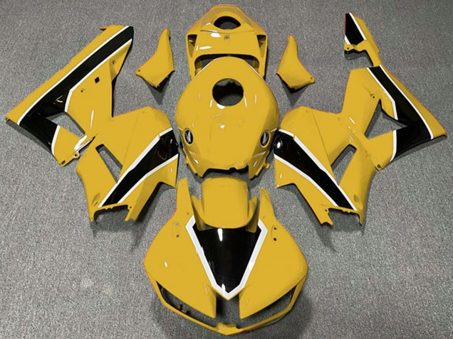 Jaune Blanc Noir Brillant Carénage Moto Honda CBR600RR 2013-2023