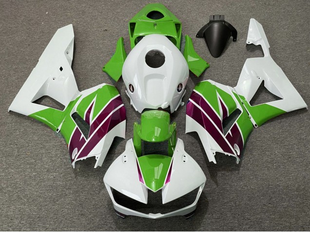 Blanc Vert Violet Carénage Moto Honda CBR600RR 2013-2023