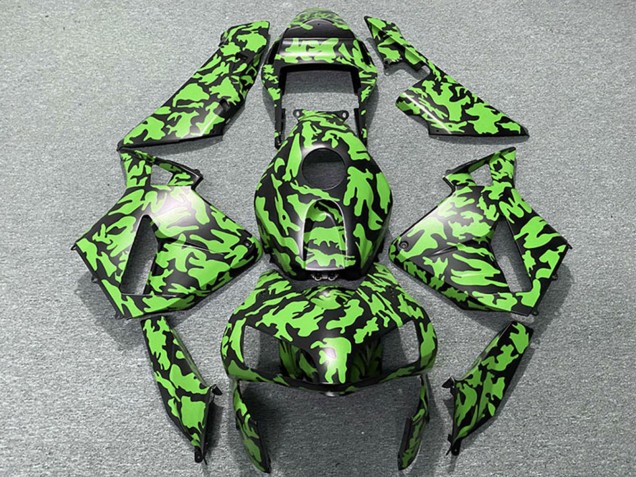 Vert Noir Camouflage Carénage Moto Honda CBR600RR 2003-2004