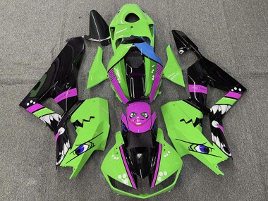 Vert Bleu Violet Noir Brillant Requin Carénage Moto Honda CBR600RR 2013-2023 Pas Chère