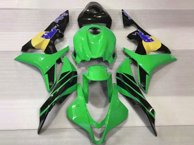 Vert Jaune Noir Brillant Bleu Bull Carénage Moto Honda CBR600RR 2007-2008