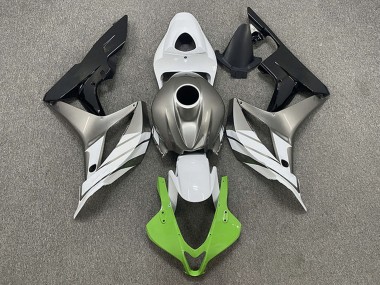 Argent Blanc Vert Noir Brillant Carénage Moto Honda CBR600RR 2007-2008 Pas Chère