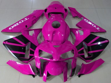Rose Vif Noir OEM Style Carénage Moto Honda CBR600RR 2005-2006 Pas Chère
