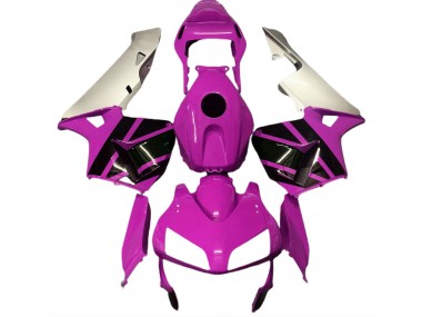 Argent Rose Vif Noir Brillant Carénage Moto Honda CBR600RR 2003-2004 Pas Chère