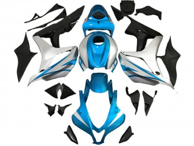 Argent Bleu Clair Noir Brillant OEM Style Carénage Moto Honda CBR600RR 2007-2008 Pas Chère