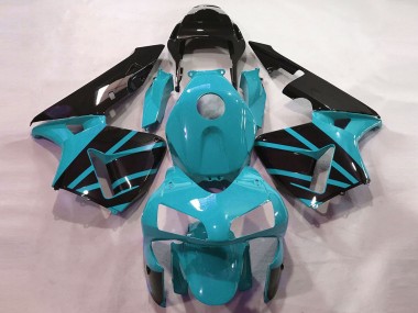Bleu Clair Noir Brillant OEM Style Carénage Moto Honda CBR600RR 2003-2004 Pas Chère