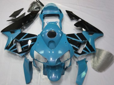 Bleu Clair Noir Brillant Carénage Moto Honda CBR600RR 2003-2004 Pas Chère