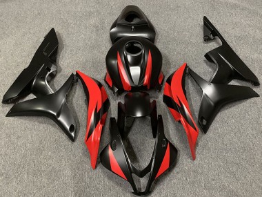Rouge Noir Mat Carénage Moto Honda CBR600RR 2007-2008 Pas Chère