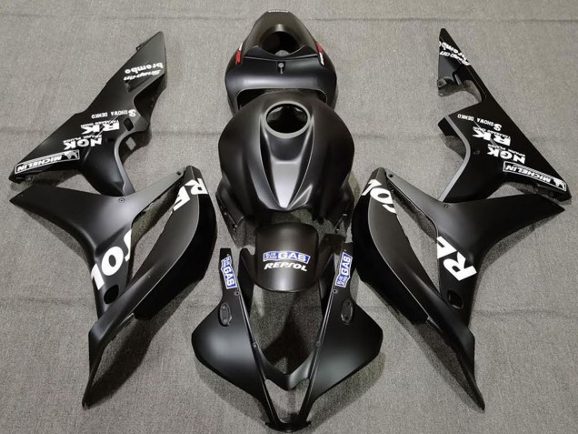 Noir Mat Blanc Repsol Carénage Moto Honda CBR600RR 2007-2008