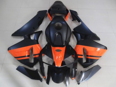 Noir Mat Orange Brillant Carénage Moto Honda CBR600RR 2005-2006 Pas Chère