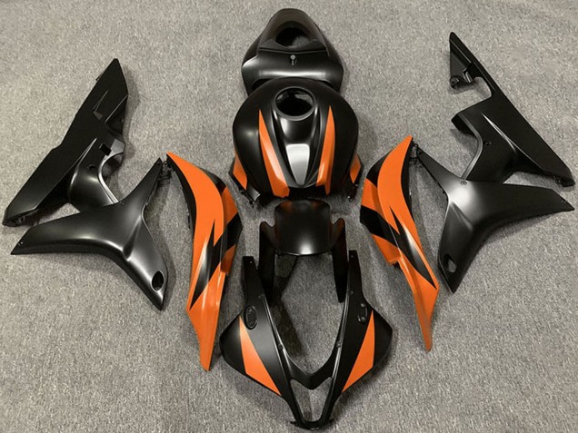Orange Noir Mat Carénage Moto Honda CBR600RR 2007-2008