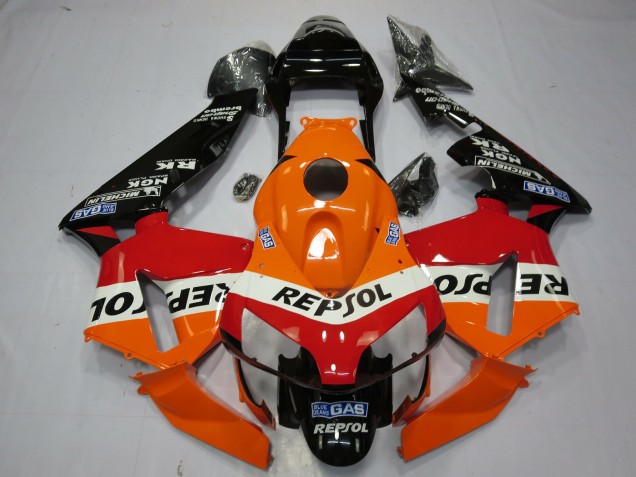 Orange Blanc Rouge Noir Brillant OEM Style Repsol Carénage Moto Honda CBR600RR 2003-2004