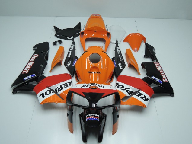 Orange Rouge Blanc Noir One Heart Repsol Carénage Moto Honda CBR600RR 2005-2006
