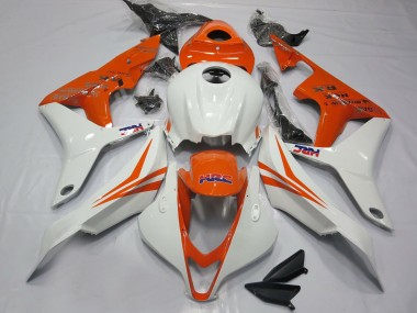 Blanc Orange HRC Carénage Moto Honda CBR600RR 2007-2008 Pas Chère