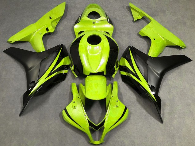 Jaune Néon Noir Mat OEM Style Carénage Moto Honda CBR600RR 2007-2008