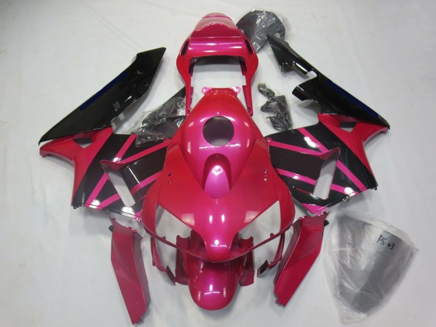 Rose Noir Brillant Carénage Moto Honda CBR600RR 2003-2004