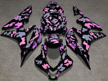Rose Gris Camouflage Carénage Moto Honda CBR600RR 2007-2008 Pas Chère