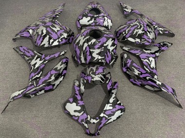 Violet Argent Camouflage Carénage Moto Honda CBR600RR 2009-2012 Pas Chère