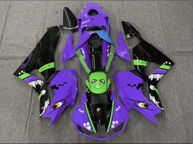 Violet Vert Bleu Noir Brillant Requin Carénage Moto Honda CBR600RR 2013-2023 Pas Chère
