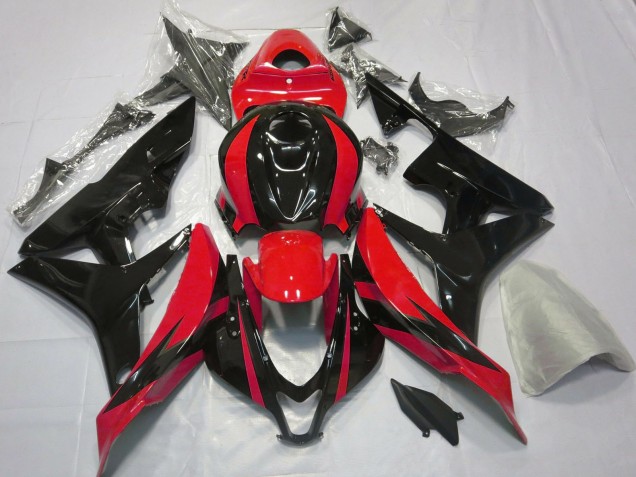 Rouge Noir Brillant OEM Style Carénage Moto Honda CBR600RR 2007-2008