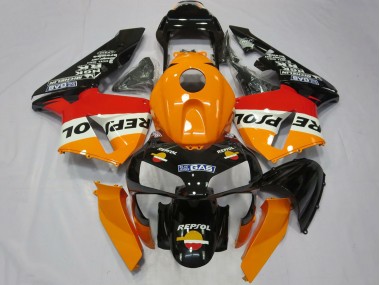 Orange Blanc Rouge Noir Brillant Repsol Complet Carénages Moto Honda CBR600RR 2003-2004 Pas Chère