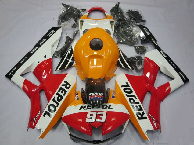 Orange Blanc Rouge Noir Brillant Repsol 93 Carénage Moto Honda CBR600RR 2013-2023