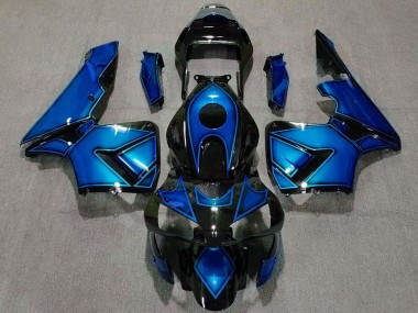 Bleu Noir Brillant Carénage Moto Honda CBR600RR 2003-2004 Pas Chère