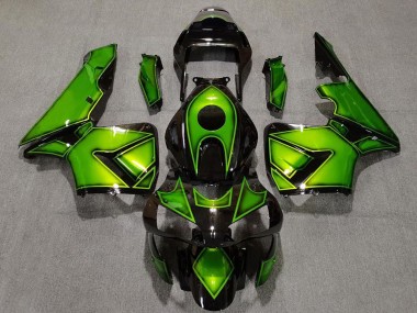 Vert Noir Brillant Carénage Moto Honda CBR600RR 2003-2004 Pas Chère