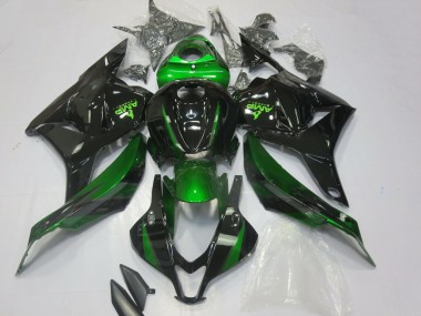 Vert Noir Brillant Carénage Moto Honda CBR600RR 2009-2012 Pas Chère