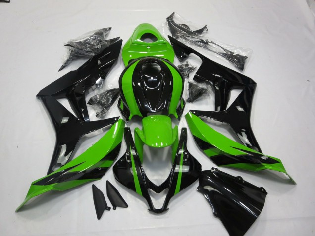 Vert Noir Brillant Carénage Moto Honda CBR600RR 2007-2008