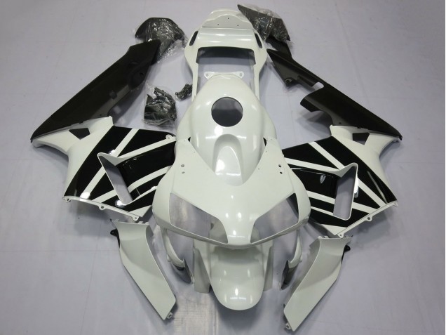 Blanc Noir Brillant OEM Style Carénage Moto Honda CBR600RR 2003-2004