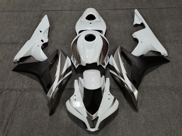 Blanc Noir Mat Carénage Moto Honda CBR600RR 2007-2008