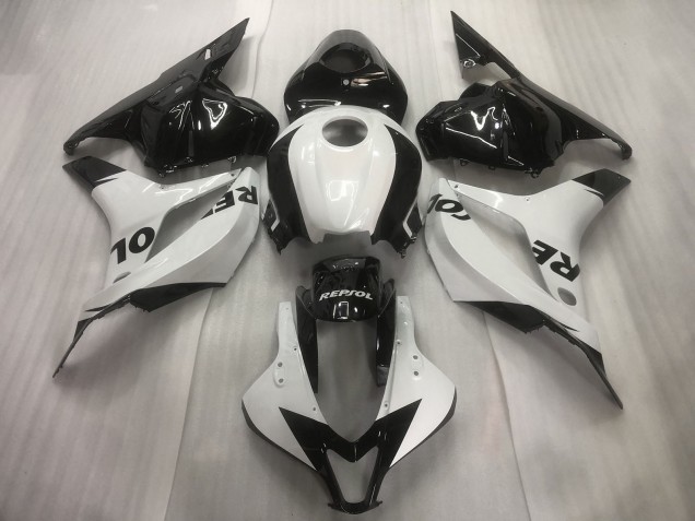 Blanc Noir Brillant Repsol Carénage Moto Honda CBR600RR 2009-2012
