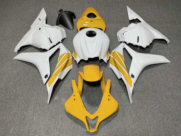 Blanc Jaune Bande Carénage Moto Honda CBR600RR 2009-2012