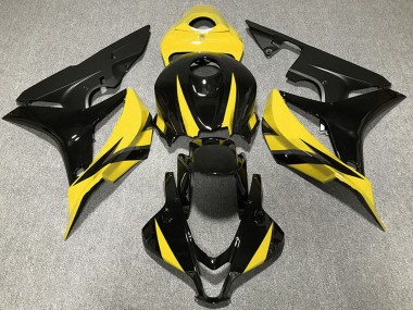 Jaune Noir Brillant Noir Mat Carénage Moto Honda CBR600RR 2007-2008 Pas Chère