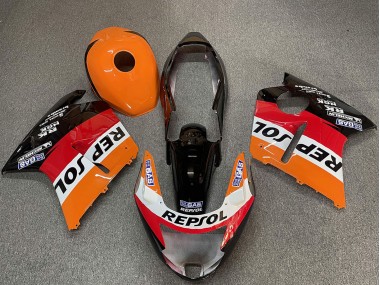 Orange Blanc Rouge Noir Brillant Repsol Carénage Moto Honda CBR1100XX Blackbird 1996-2007 Pas Chère