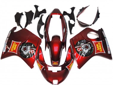 Rouge Jaune San Carlo Carénage Moto Honda CBR1100XX Blackbird 1996-2007 Pas Chère