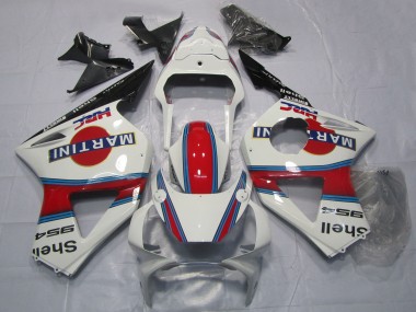 Blanc Rouge Noir Martini Carénage Moto Honda CBR954RR 2002-2003 Pas Chère