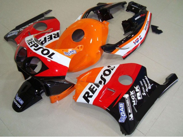Orange Blanc Rouge Noir Brillant Classic Repsol Carénage Moto Honda CBR250RR 1990-1998