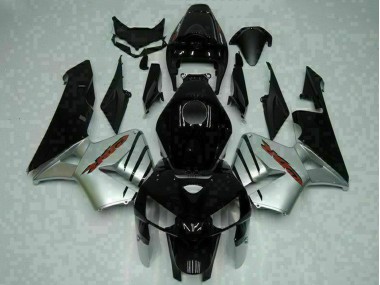 Noir Brillant Argent Carénage Moto Honda CBR600RR 2005-2006 Pas Chère