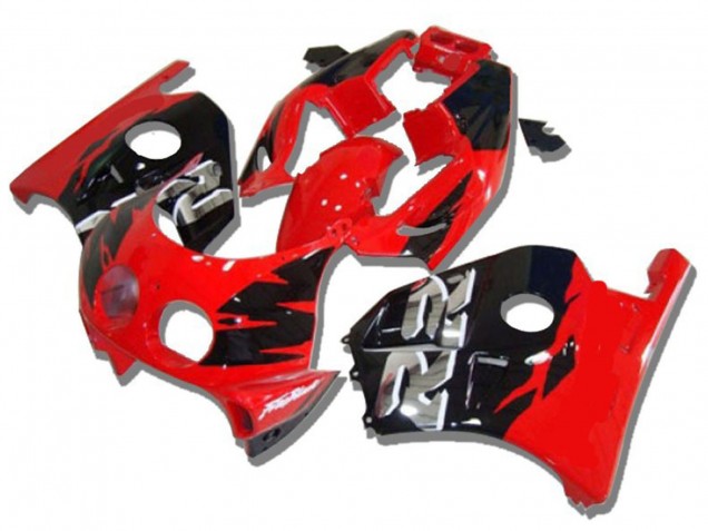 Rouge Noir Brillant Argent RR Carénage Moto Honda CBR250RR 1990-1998