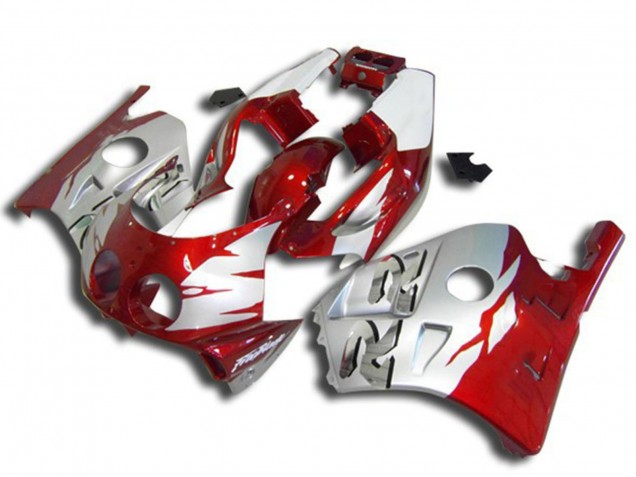 Argent Rouge Carénage Moto Honda CBR250RR 1990-1998