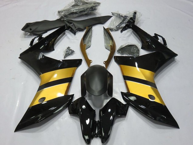 Or Noir Brillant CBR Design Carénage Moto Honda CBR600F 2011-2013