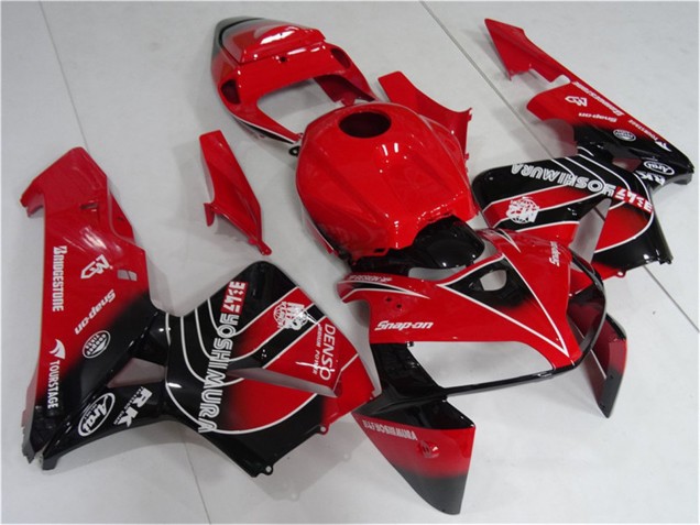 Rouge Noir Kit Carénage Moto Honda CBR600RR 2005-2006