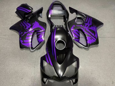 Violet Noir Mat Crâne Carénage Moto Honda CBR600 F4i 2001-2003 Pas Chère