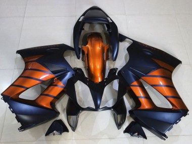 Orange Bleu Mat Noir Mat Carénage Moto Honda VFR 800 2002-2013 Pas Chère