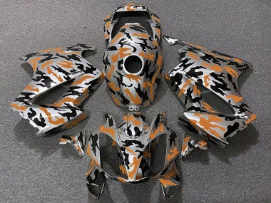 Orange Camouflage Carénage Moto Honda VFR 800 2002-2013 Pas Chère