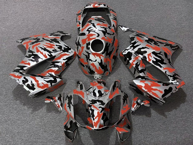 Rouge Camouflage Carénage Moto Honda VFR 800 2002-2013