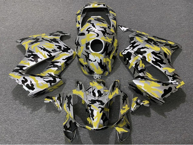 Jaune Camouflage Carénage Moto Honda VFR 800 2002-2013